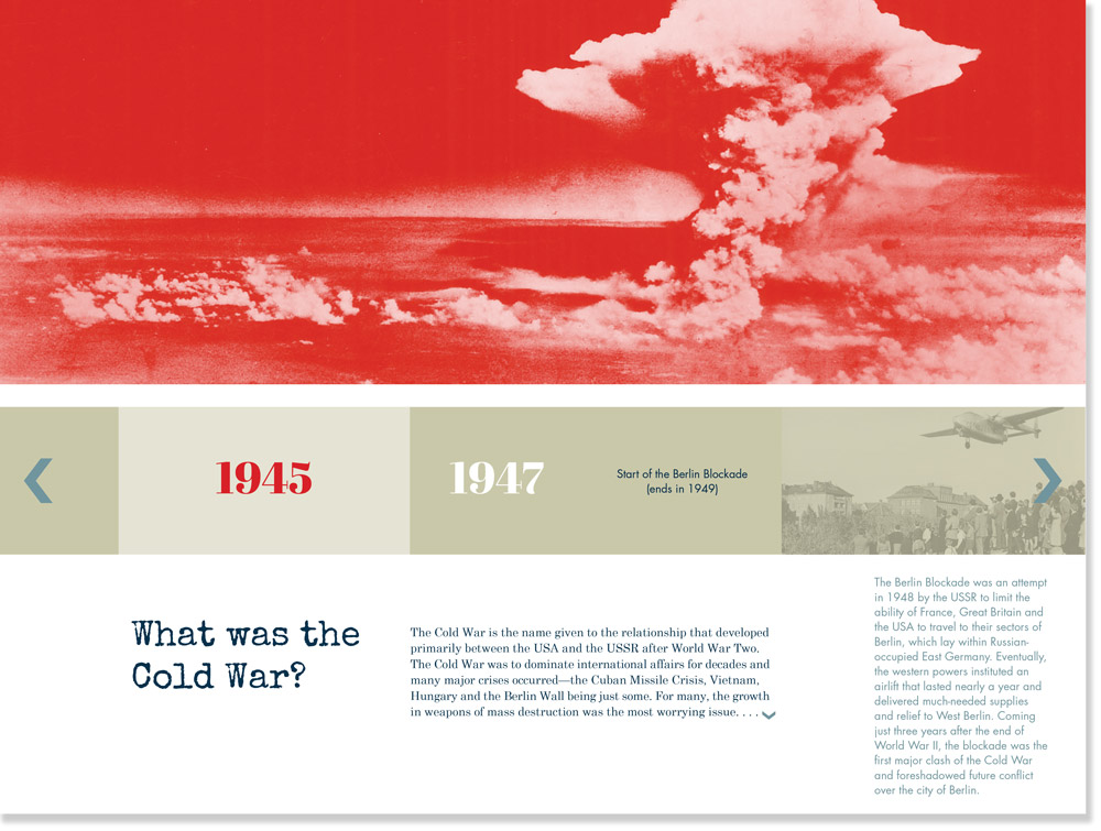 Duck and Cover timeline page