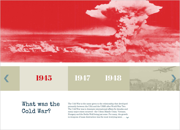 Timeline page of Duck and Cover