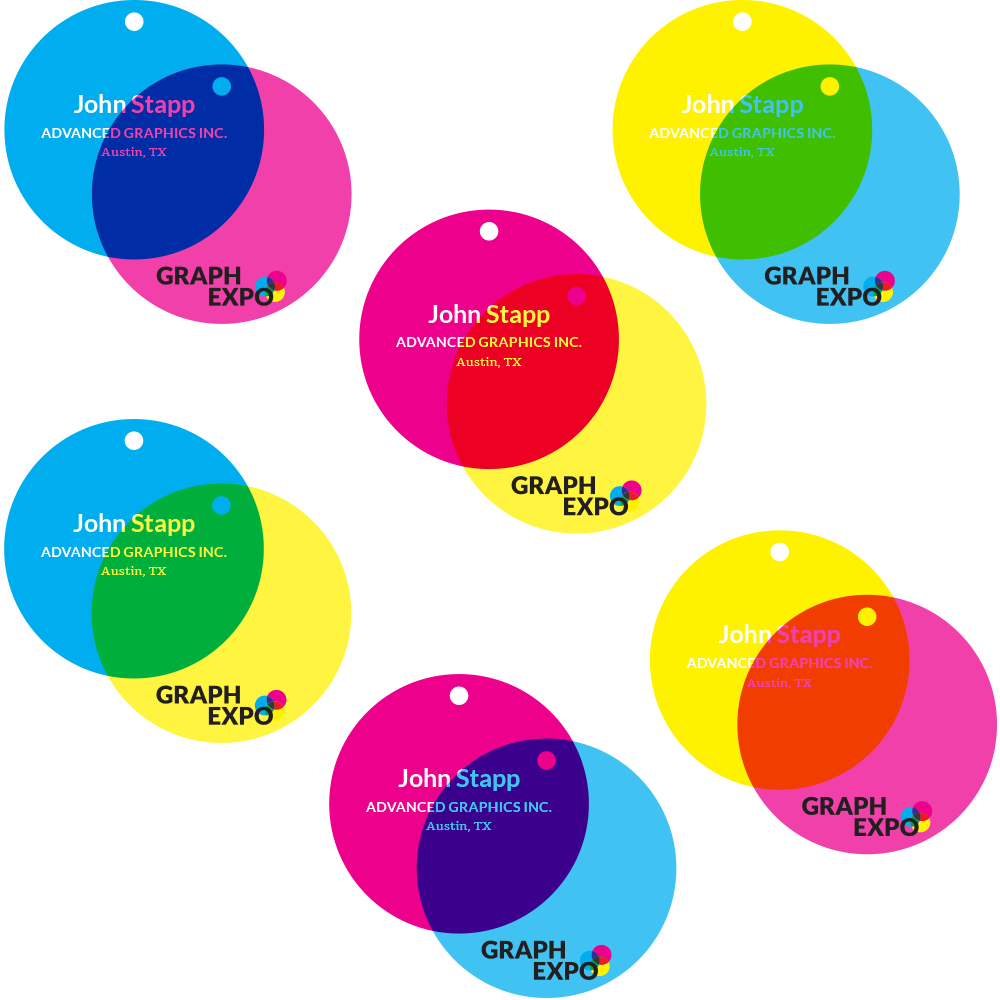 Graph Expo 15: badge color combinations
