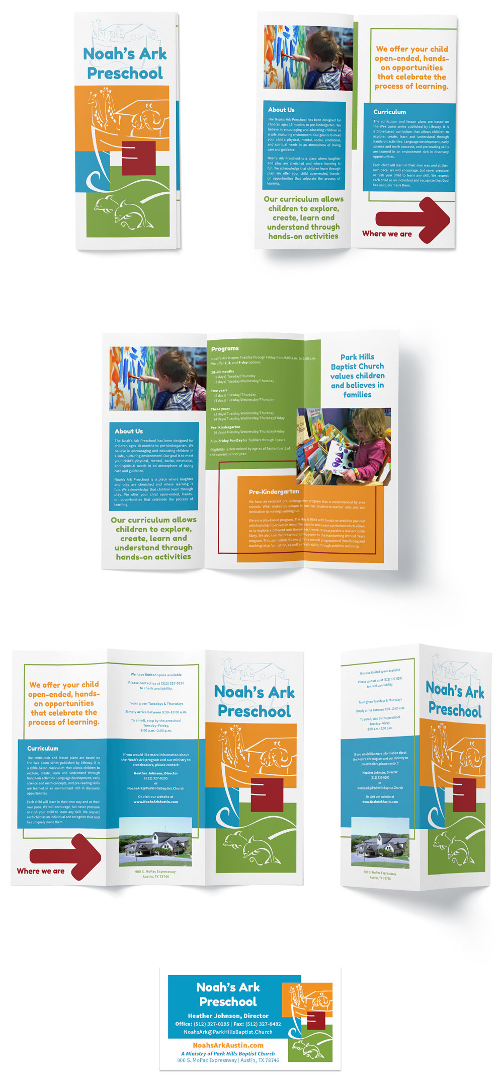 Noah's Ark Brochure and Business Card