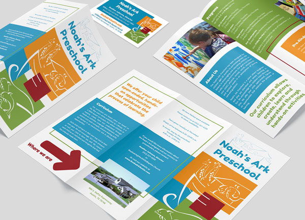 Noah's Ark Preschool brochure and business card